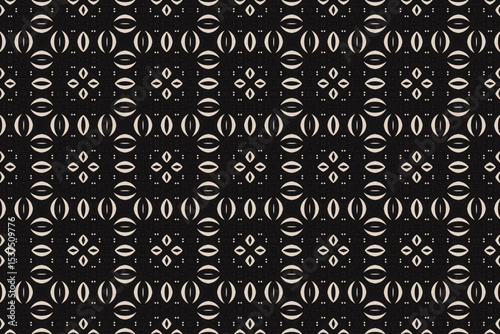 Seamless Fashion Shape Texture Digital Graphic Symmetric Geometric Fabric Wallpaper Visual Template Perspective Endless Interior Background Cloth Decoration Textile Art Tile Design Luxury Pattern.