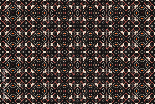 Seamless Fashion Shape Texture Digital Graphic Symmetric Geometric Fabric Wallpaper Visual Template Perspective Endless Interior Background Cloth Decoration Textile Art Tile Design Luxury Pattern.