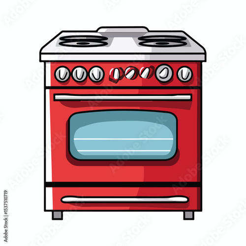 Kitchenware Icon Image of Oven Stove for Cooking Appliances Illustration