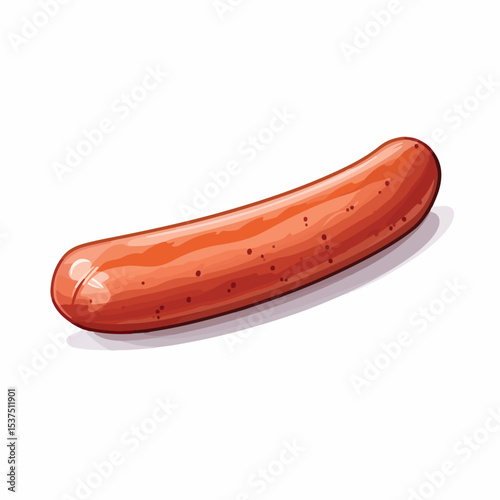 Sausage Icon Vector Illustration for Food Blogs and Restaurants