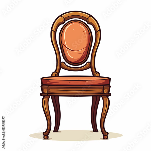 Modern Waiting Chair Isolated Vector Illustration for Professional Use