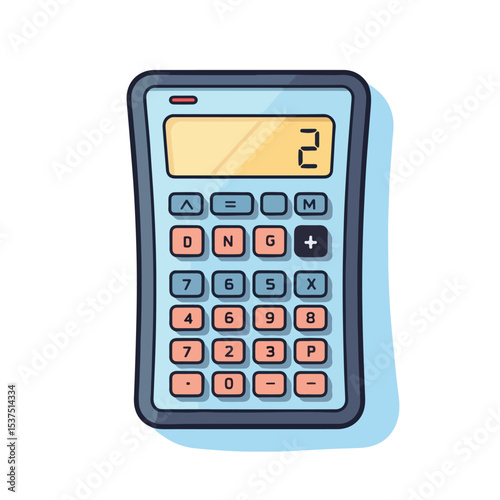 Professional Calculator Icon Vector Illustration for Business and Finance Applications