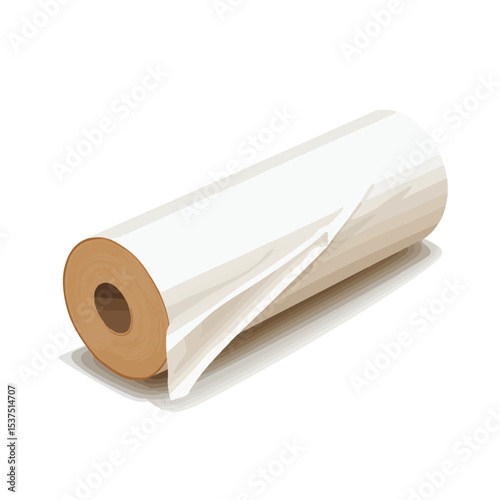Classic Roll Paper Packing Icon Vector Illustration for Packaging Designs