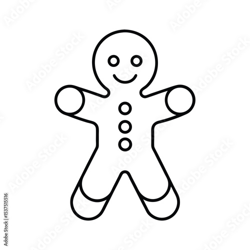 Charming gingerbread man banner design for holiday advertising
