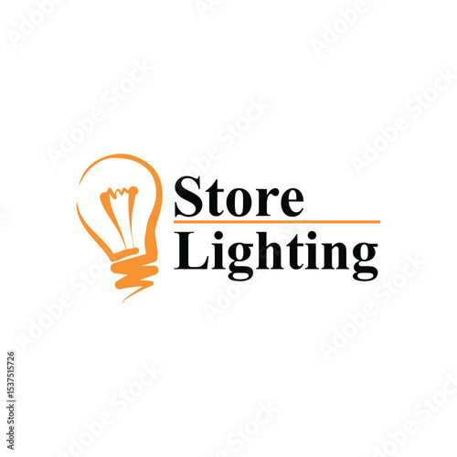 light bulb store logo design vector