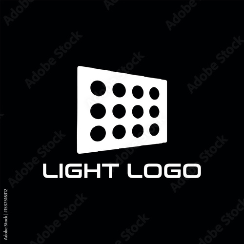 led lights logo design vector