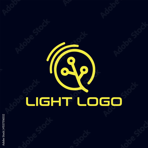 led lights logo design vector