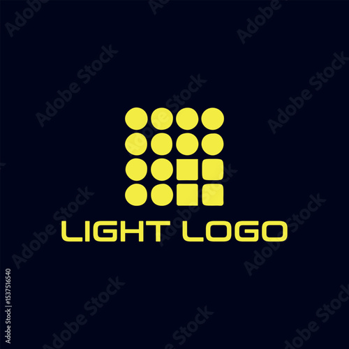 led lights logo design vector