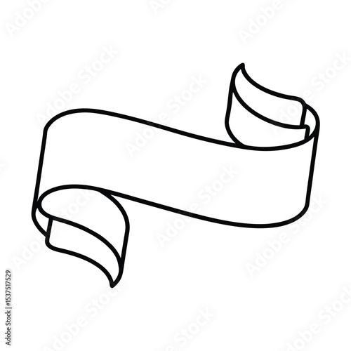 Colorful ribbon roll design vector illustration of a rolled ribbon with vivid colors and smooth curves