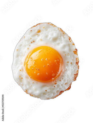sunny side up fried egg isolated on transparent background
