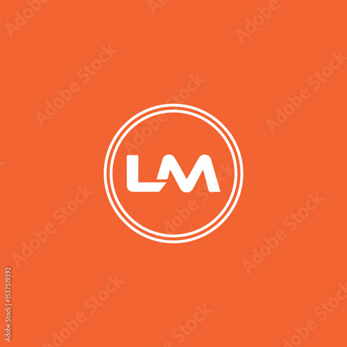 letters lm or ml text logo design vector