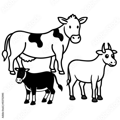 Minimal Farm Animal Vector Pack