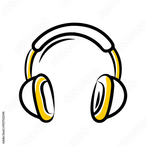 Hand Draw headphones for Web and Graphic design