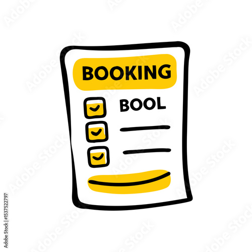 Hotel booking form icon on transparent background for web and graphic design for Web and Graphic design