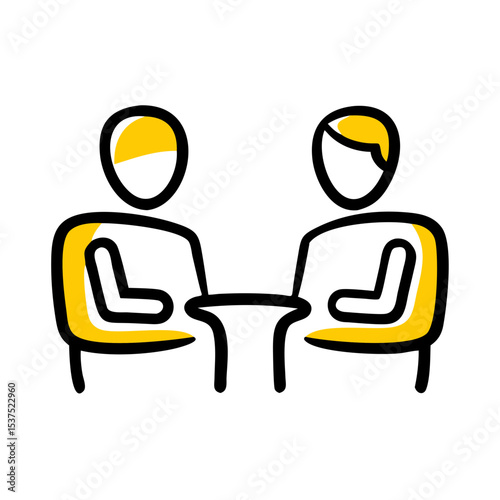 Interview duo icon on transparent background for web and graphic design for Web and Graphic design