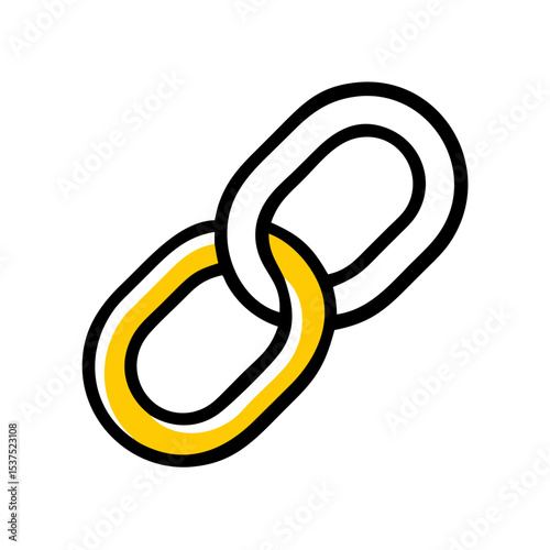 Link chain network security icon on transparent background for web and graphic design for Web and Graphic design
