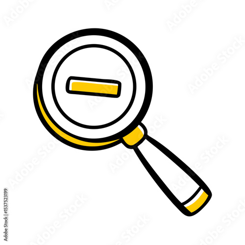 Magnifier with minus sign icon on transparent background for web and graphic design for Web and Graphic design