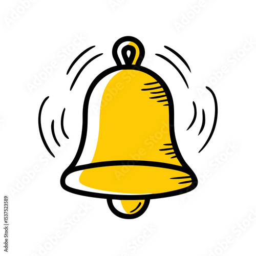 Notification bell icon on transparent background for web and graphic design for Web and Graphic design