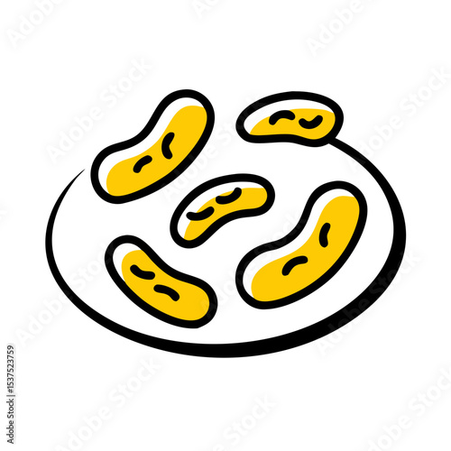 Oval bacteria bacillus on transparent background for web and graphic design for Web and Graphic design
