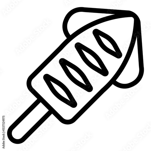 squid outline icon for seafood product or culinary use