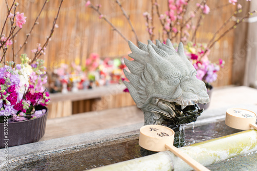 鎌数伊勢大神宮の手水舎