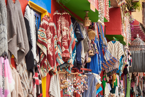 Handicraft products in Raquira, Colombia, a town known for its craftsmanship.