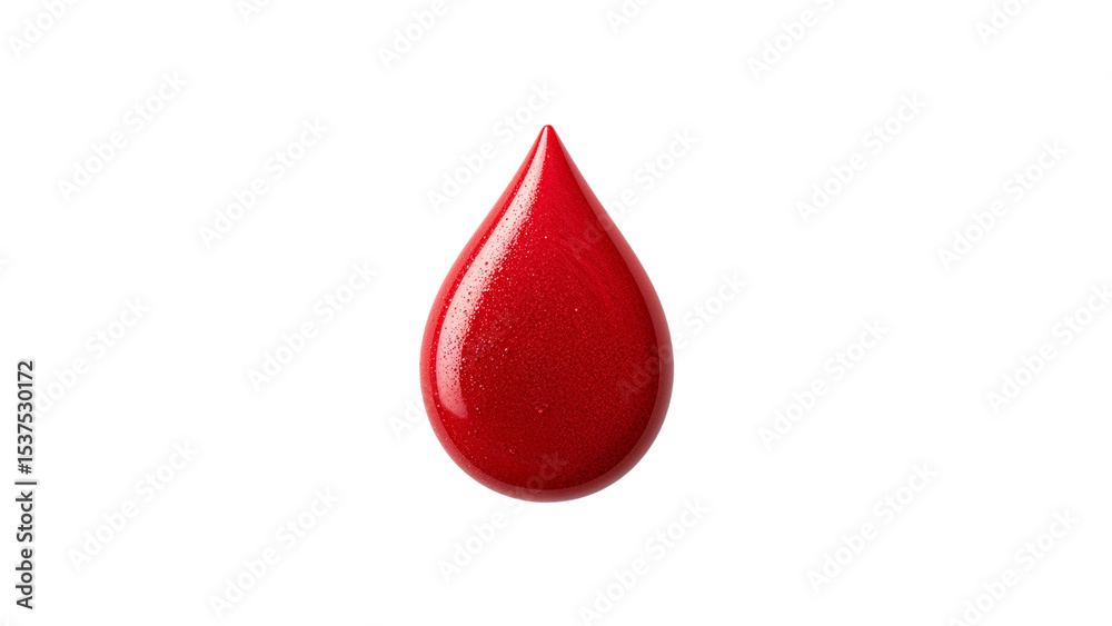 Fototapeta premium red blood drop isolated on transparent background png