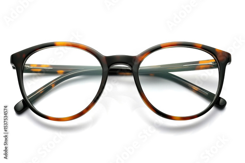 Eyeglasses  clear lenses on a white background