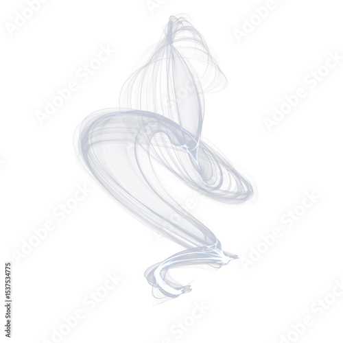 Fototapeta Naklejka Na Ścianę i Meble -  A swirling white line with a gray background