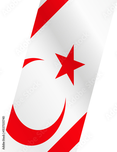 Stylized flag of Northern Cyprus