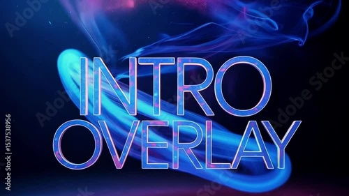 Dynamic Intro Overlay Neon Light Trails and Smoke Effects for Video Editing