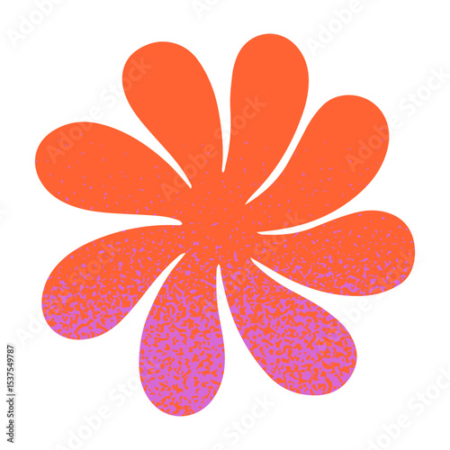Summer bright emblem.Hand drawn graphic element in naive simple style for banners,smm,branding,packaging,covers,prints.Retro summer symbol