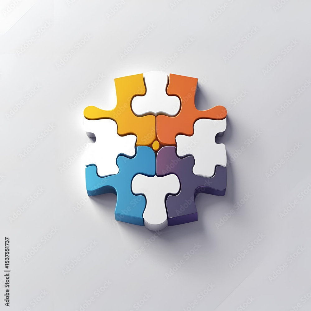 Obraz premium A logo representing puzzle and assembly