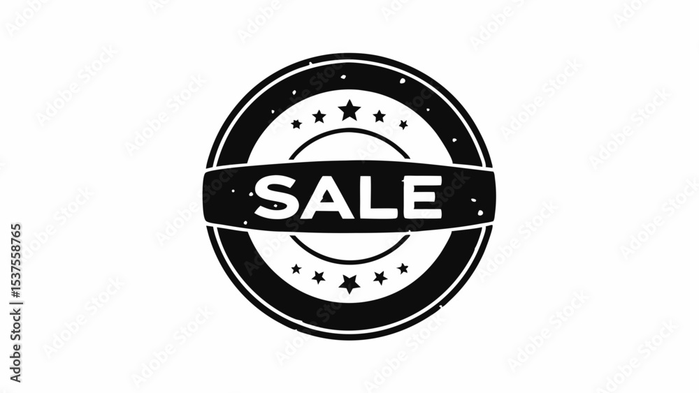 Naklejka premium Generated AI Sale Stamp High-Resolution Graphics for Marketing and Design
