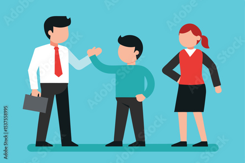 Businesspeople shaking hands teamwork collaboration success