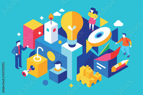 Creative ideas innovation teamwork collaboration design concept