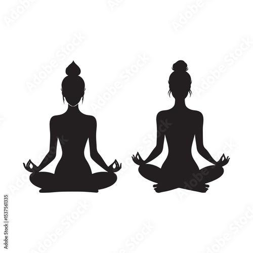 silhouette of a yoga