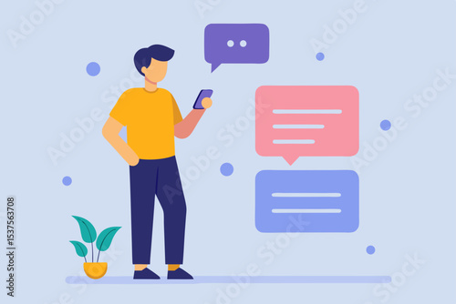 Seamless Communication Modern Man Using Mobile Messaging for Instant Connections