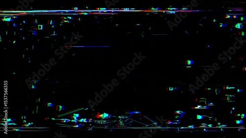 Digital glitch overlay collection for video editing