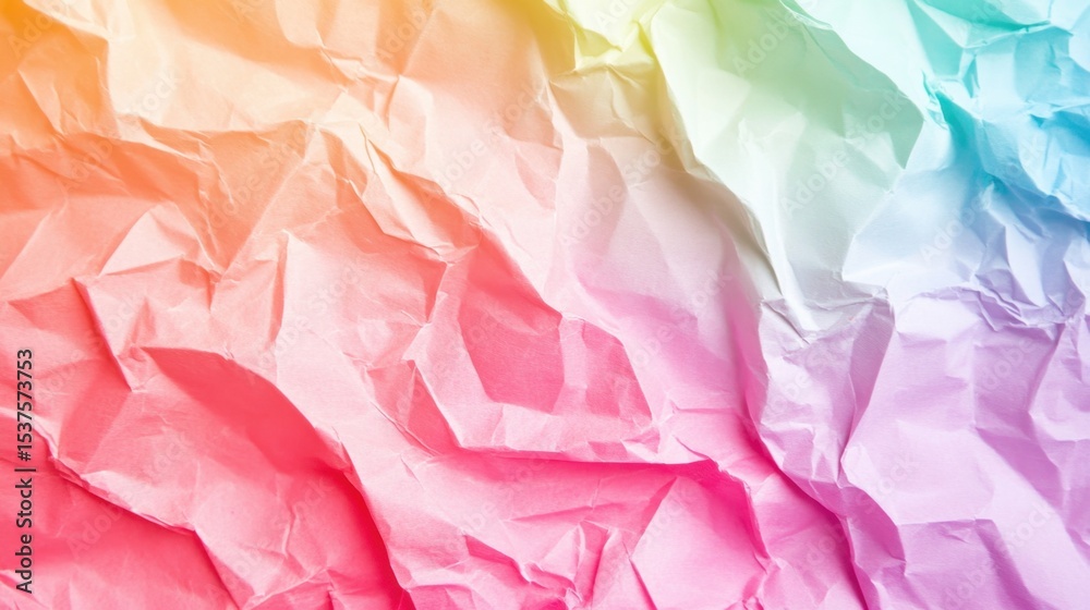 custom made wallpaper toronto digitalAbstract crumpled paper texture in soft pastel rainbow colors