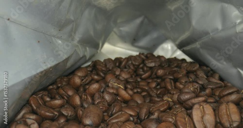 Roasted Coffee Beans Spinning