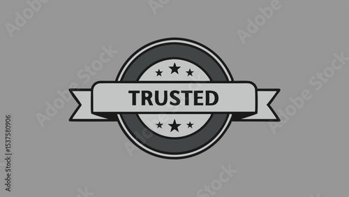 Generated AI Trusted Badge Design  High-Quality Vector Graphics