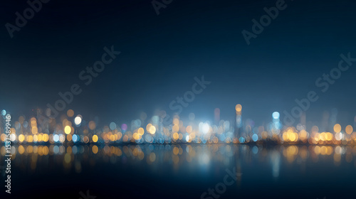 都市の夜景のようなボケライト背景
