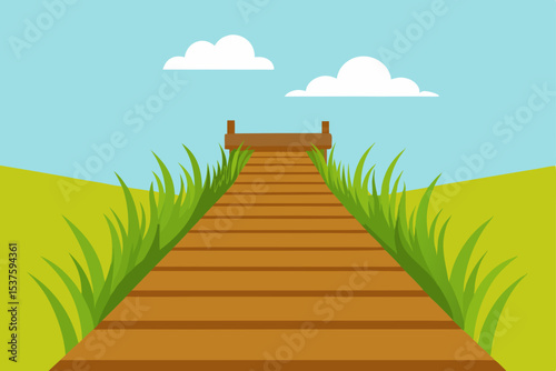 Serene Wooden Pathway A Journey to Tranquility