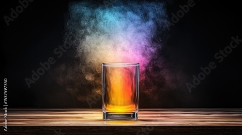 Mystic Whiskey: A Colorful Smoke-Filled Glass