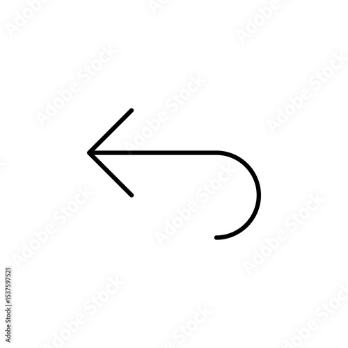 back, left, undo button icon