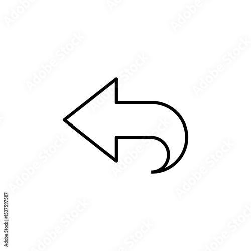 back, left, undo button icon