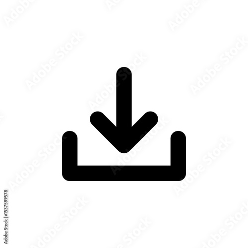 internet download button icon vector