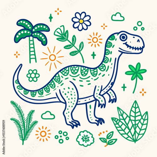 dinosaur vector illustration