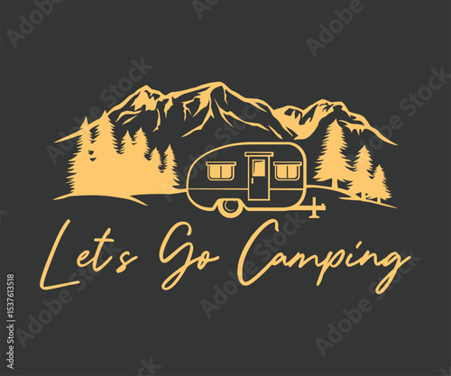 Let's go camping, Wild nature explorer shirt design